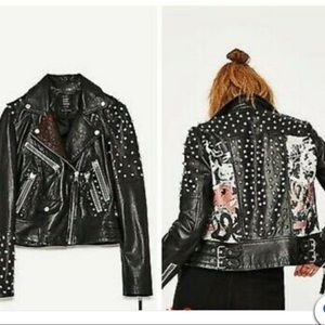 Rare Zara Studded Leather Jacket
